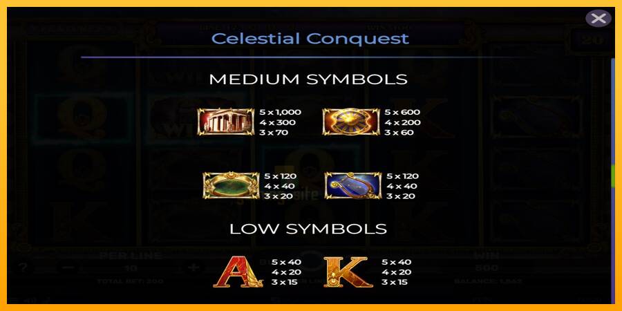 Celestial Conquest gaming machine for money, picture 6