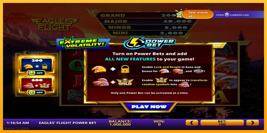 Eagles’ Flight Power Bet gaming machine for money, picture 1