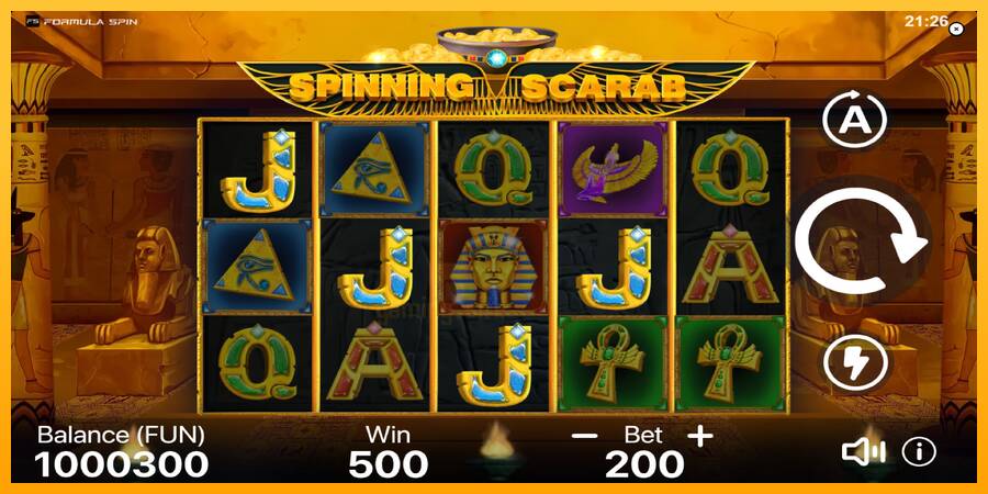 Spinning Scarab gaming machine for money, picture 3