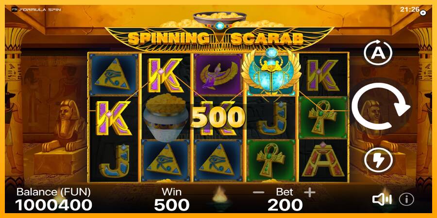 Spinning Scarab gaming machine for money, picture 4