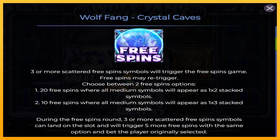 Wolf Fang - Crystal Caves gaming machine for money, picture 5