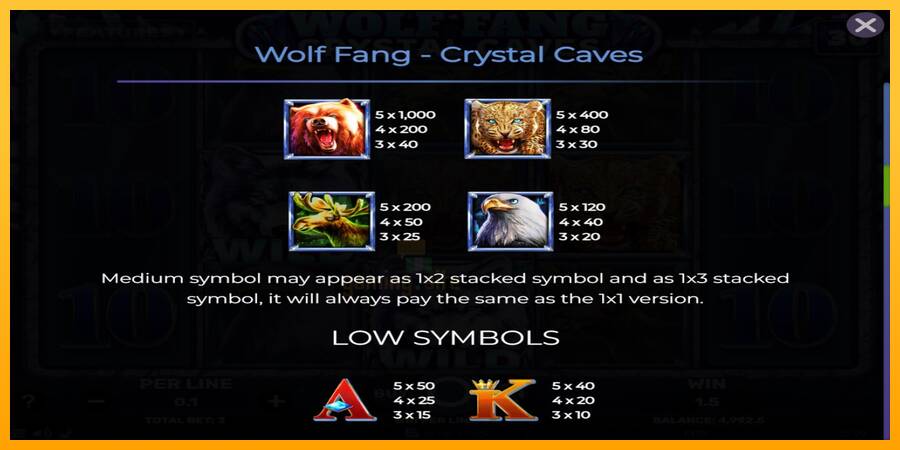 Wolf Fang - Crystal Caves gaming machine for money, picture 6