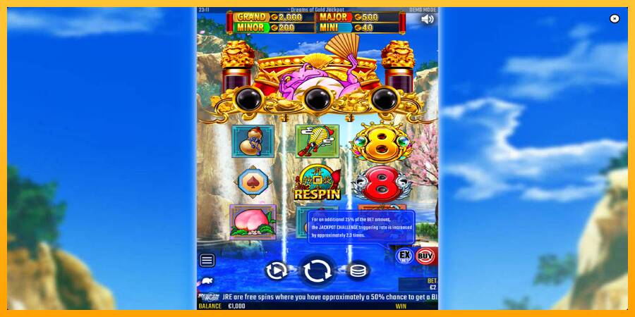 Dreams of Gold Jackpot gaming machine for money, picture 2