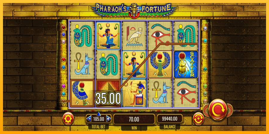 Pharaohs Fortune gaming machine for money, picture 3