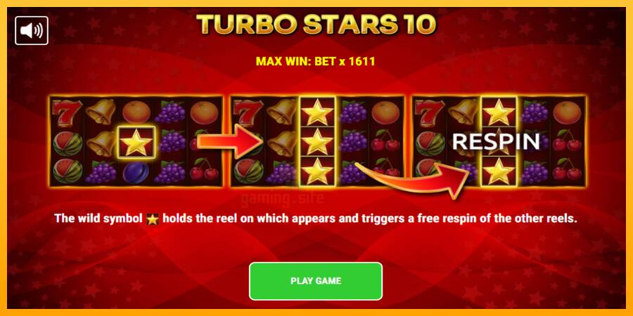 Turbo Stars 10 gaming machine for money, picture 1