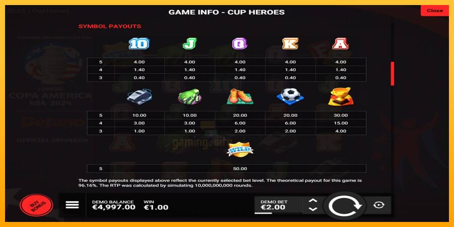 Cup Heroes gaming machine for money, picture 5