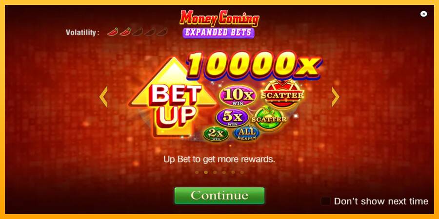 Money Coming 2 – Expanded Bets gaming machine for money, picture 1