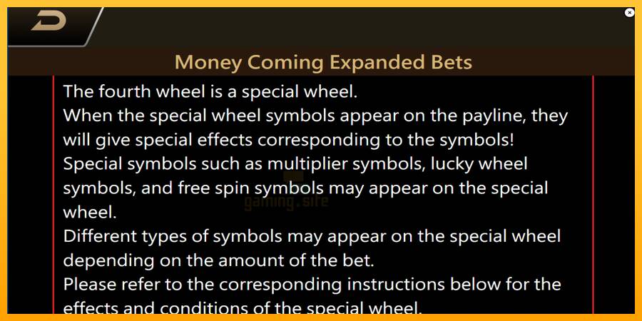 Money Coming 2 – Expanded Bets gaming machine for money, picture 5