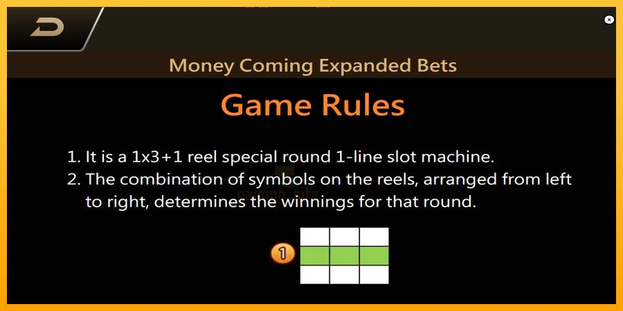 Money Coming 2 – Expanded Bets gaming machine for money, picture 7