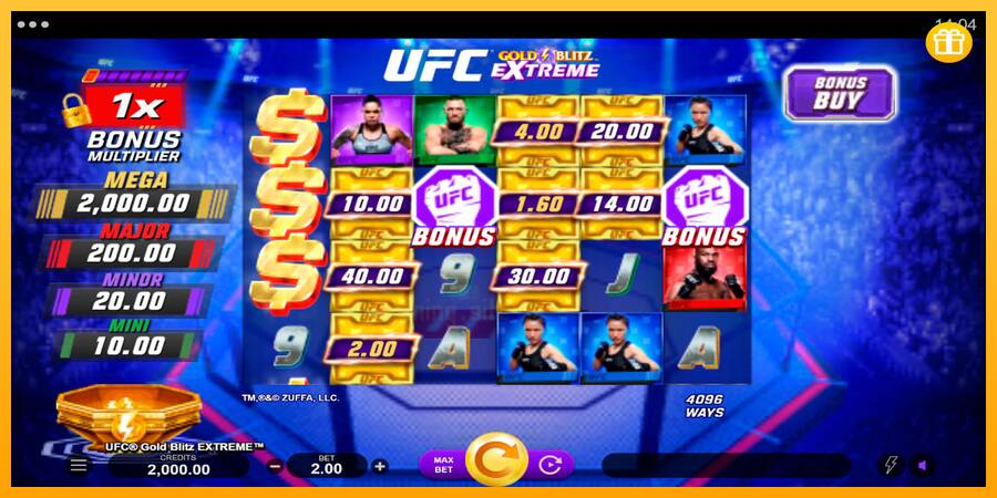 UFC Gold Blitz Extreme gaming machine for money, picture 1