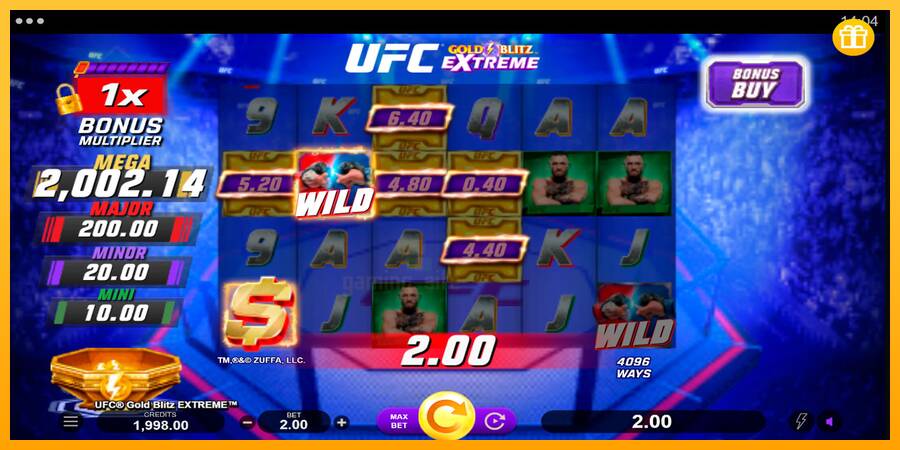 UFC Gold Blitz Extreme gaming machine for money, picture 2