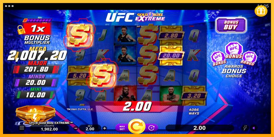 UFC Gold Blitz Extreme gaming machine for money, picture 3