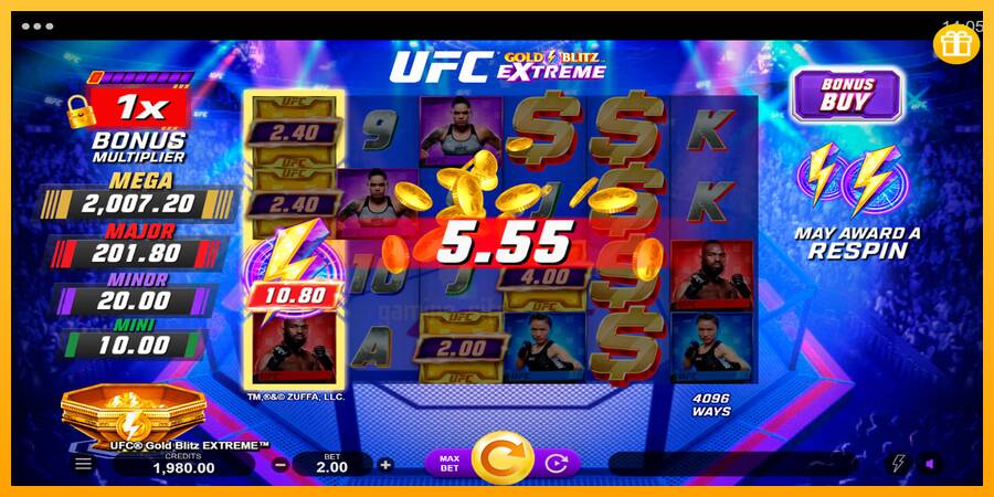 UFC Gold Blitz Extreme gaming machine for money, picture 4