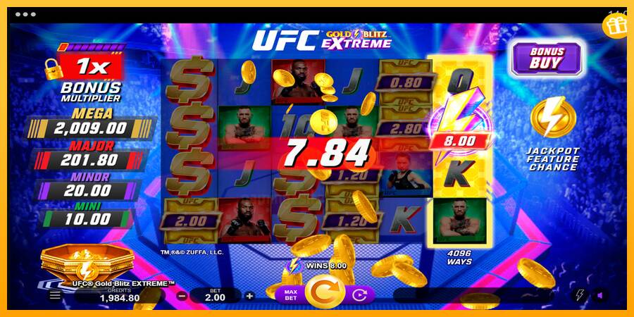 UFC Gold Blitz Extreme gaming machine for money, picture 5