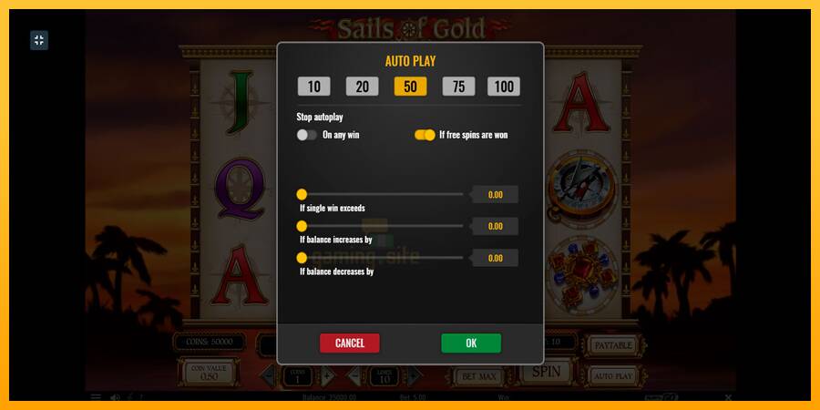 Sails of Gold gaming machine for money, picture 3