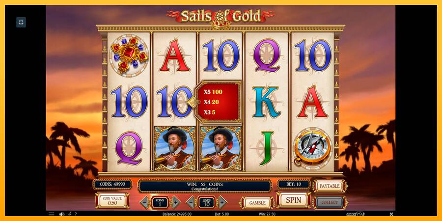 Sails of Gold gaming machine for money, picture 4