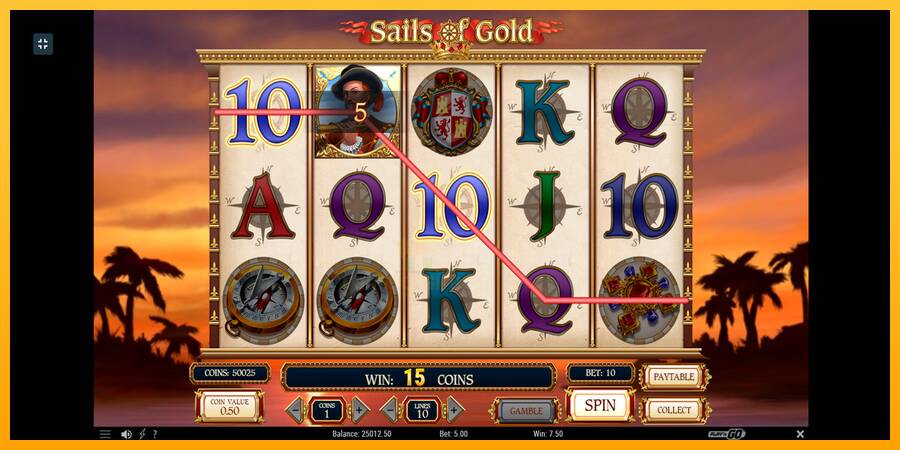 Sails of Gold gaming machine for money, picture 5