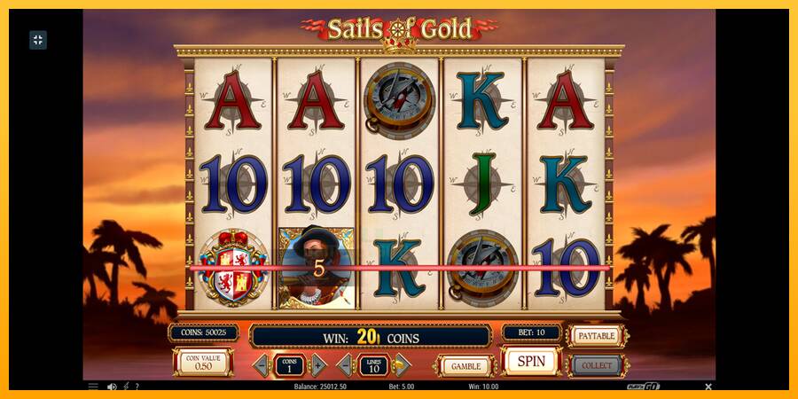 Sails of Gold gaming machine for money, picture 8