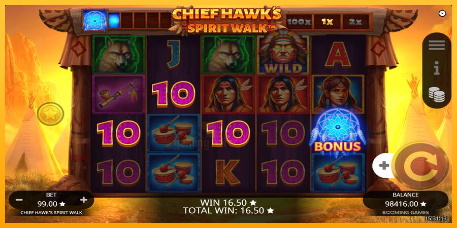 Chief Hawk’s Spirit Walk gaming machine for money, picture 3