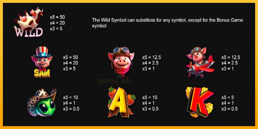 Sam The Ham Independence Pig gaming machine for money, picture 4