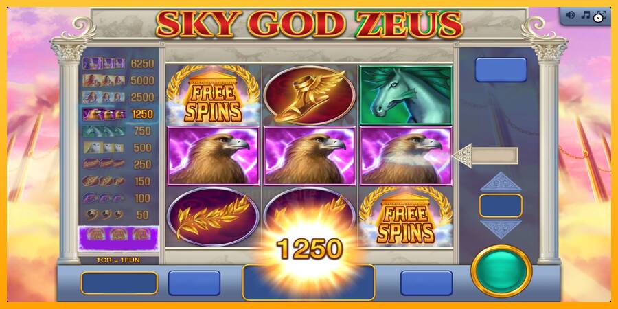 Sky God Zeus 3x3 gaming machine for money, picture 2