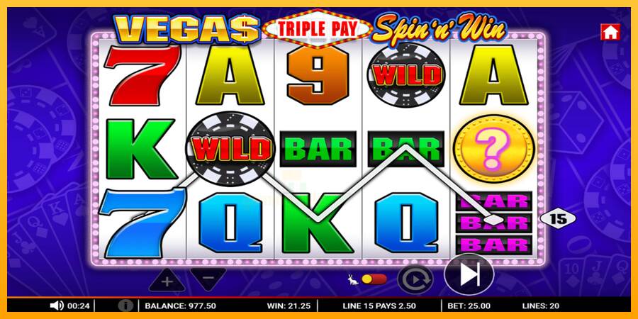 Vegas Triple Pay Spin n Win gaming machine for money, picture 2