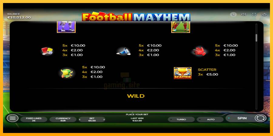 Football Mayhem gaming machine for money, picture 6