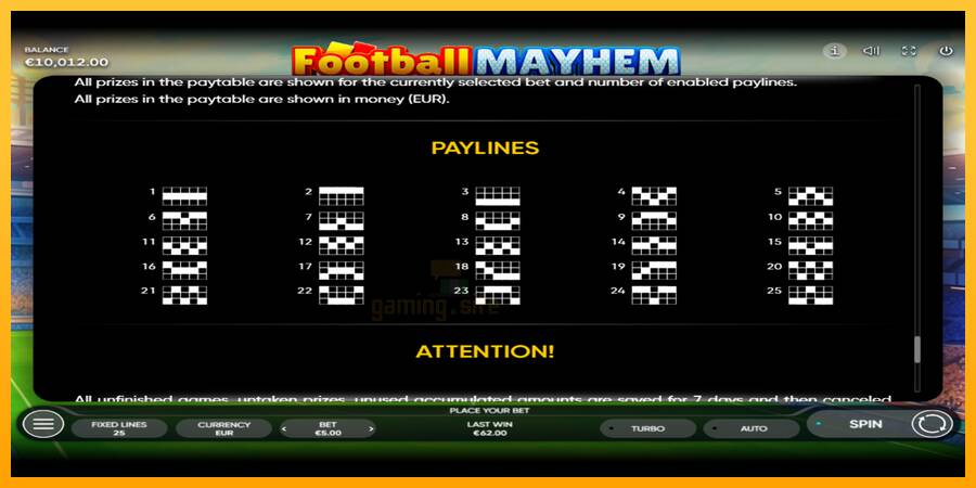 Football Mayhem gaming machine for money, picture 7