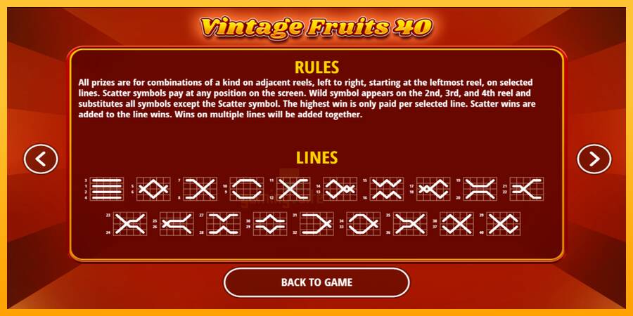 Vintage Fruits 40 gaming machine for money, picture 6