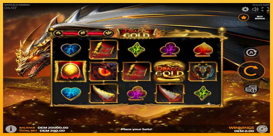 Dracos Gold gaming machine for money, picture 1