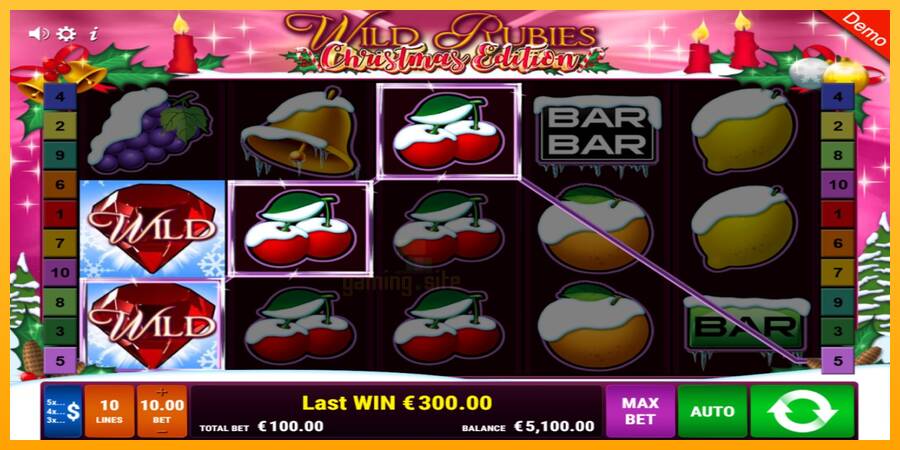 Wild Rubies Сhristmas Edition gaming machine for money, picture 3