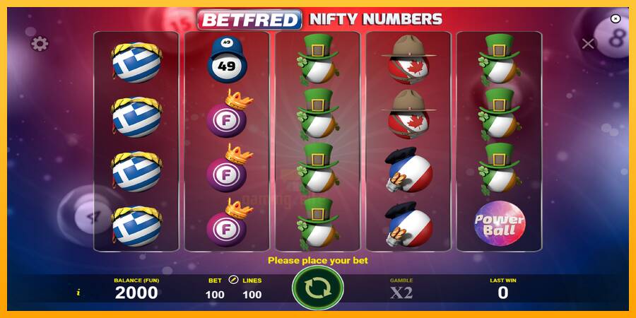 Betfred Nifty Numbers gaming machine for money, picture 1