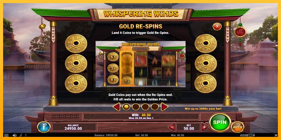 Whispering Winds gaming machine for money, picture 5