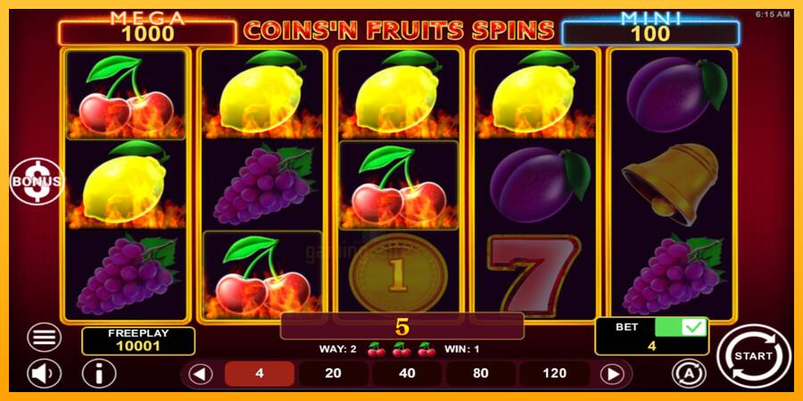 Coinsn Fruits Spins gaming machine for money, picture 3