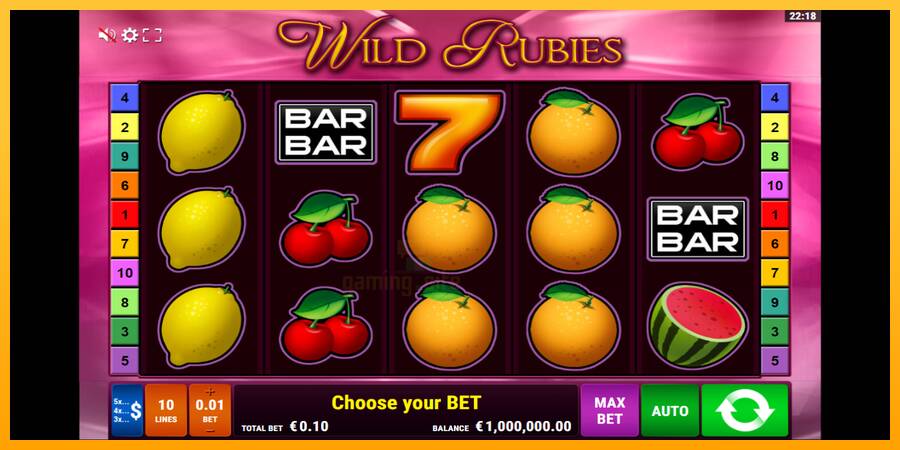 Wild Rubies gaming machine for money, picture 2