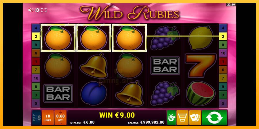 Wild Rubies gaming machine for money, picture 3