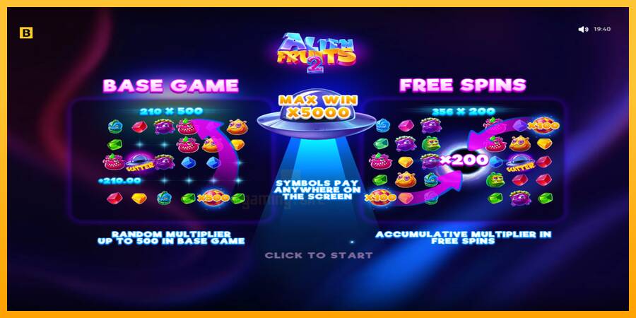 Alien Fruits 2 gaming machine for money, picture 1