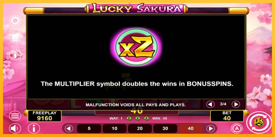 Lucky Sakura Win Spins gaming machine for money, picture 7