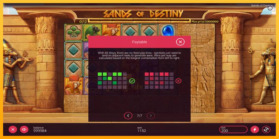 Sands of Destiny gaming machine for money, picture 7