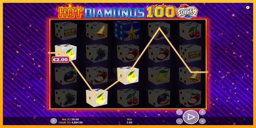 Hot Diamonds 100 Dice gaming machine for money, picture 3