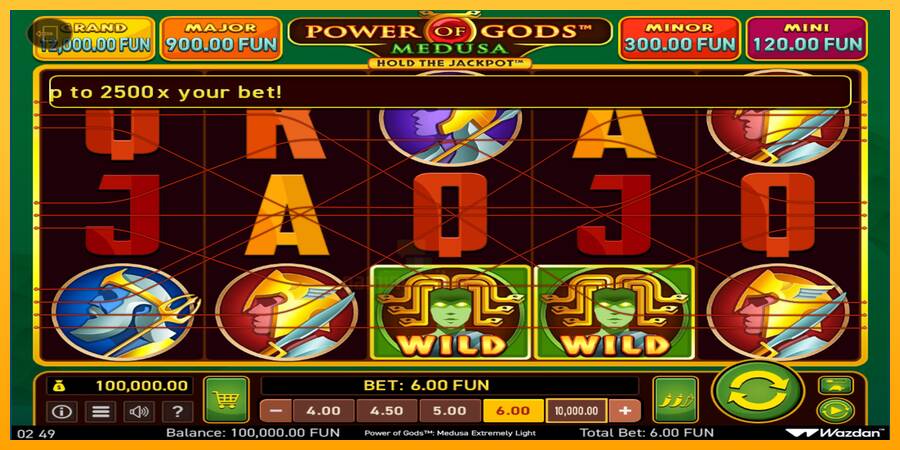 Power of Gods: Medusa Extremely Light gaming machine for money, picture 2