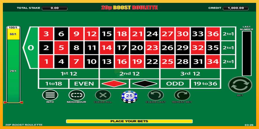 20p Boost Roulette gaming machine for money, picture 2