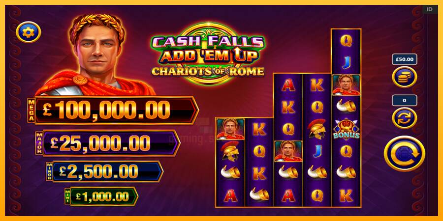 Cash Falls: Add Em Up Chariots of Rome gaming machine for money, picture 2