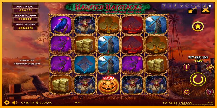 Haunted Haystacks - Spooky Hold and Win gaming machine for money, picture 2