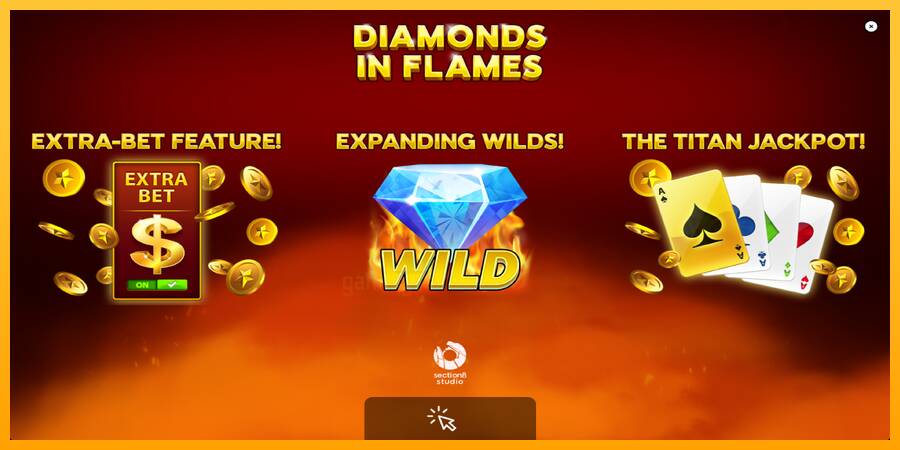 Diamonds in Flames gaming machine for money, picture 1