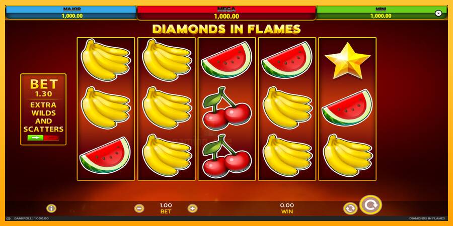 Diamonds in Flames gaming machine for money, picture 2