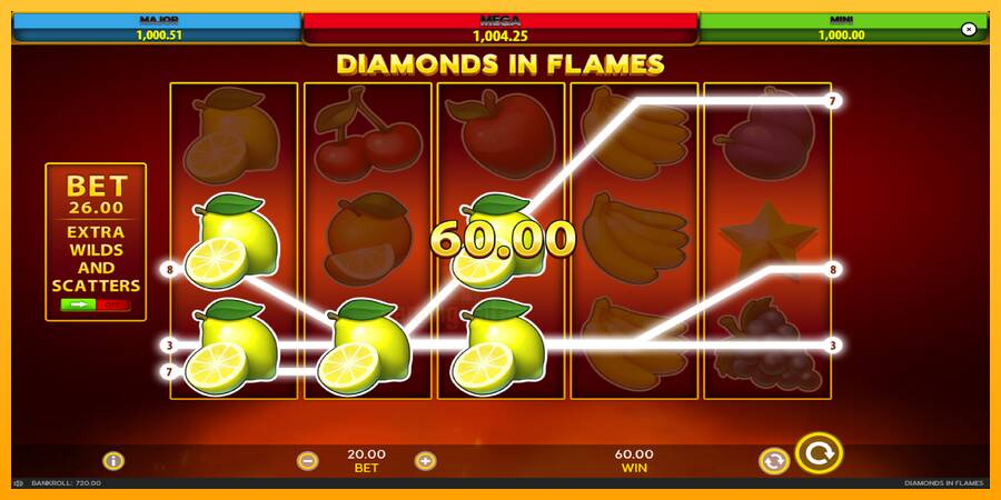 Diamonds in Flames gaming machine for money, picture 3