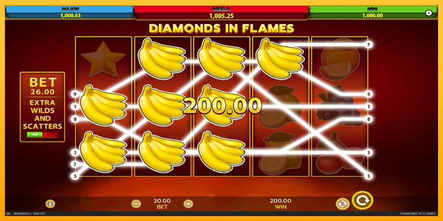 Diamonds in Flames gaming machine for money, picture 4