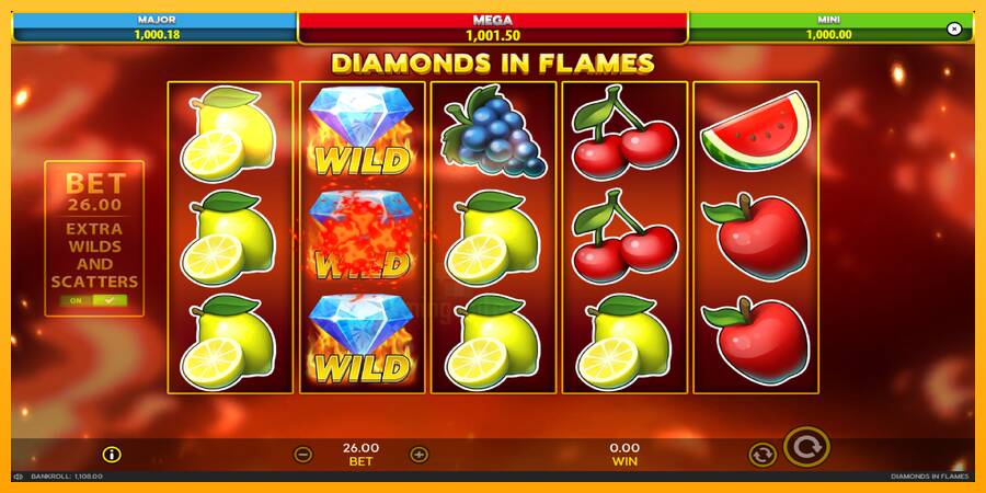 Diamonds in Flames gaming machine for money, picture 5