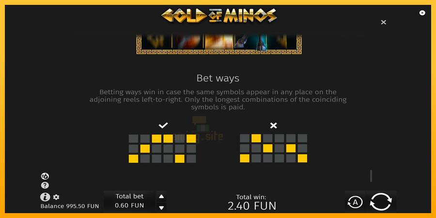 Gold of Minos gaming machine for money, picture 7